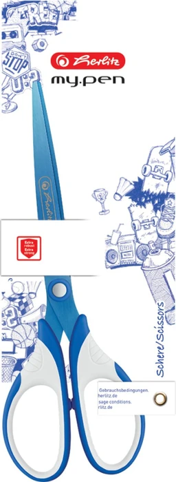 Herlitz Schere my.pen blau/weiß