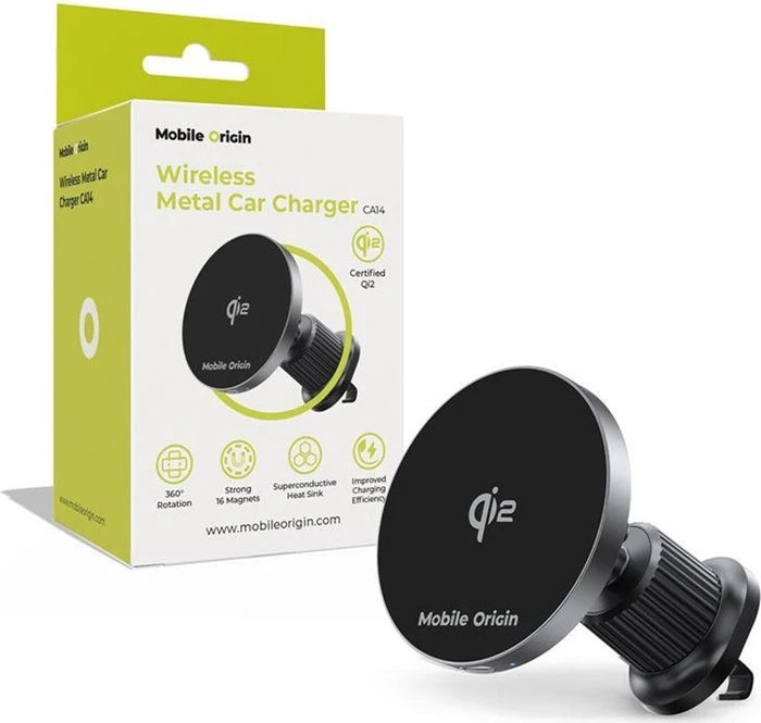 Mobile Origin Qi2 Wireless Metal Car Charger CA14