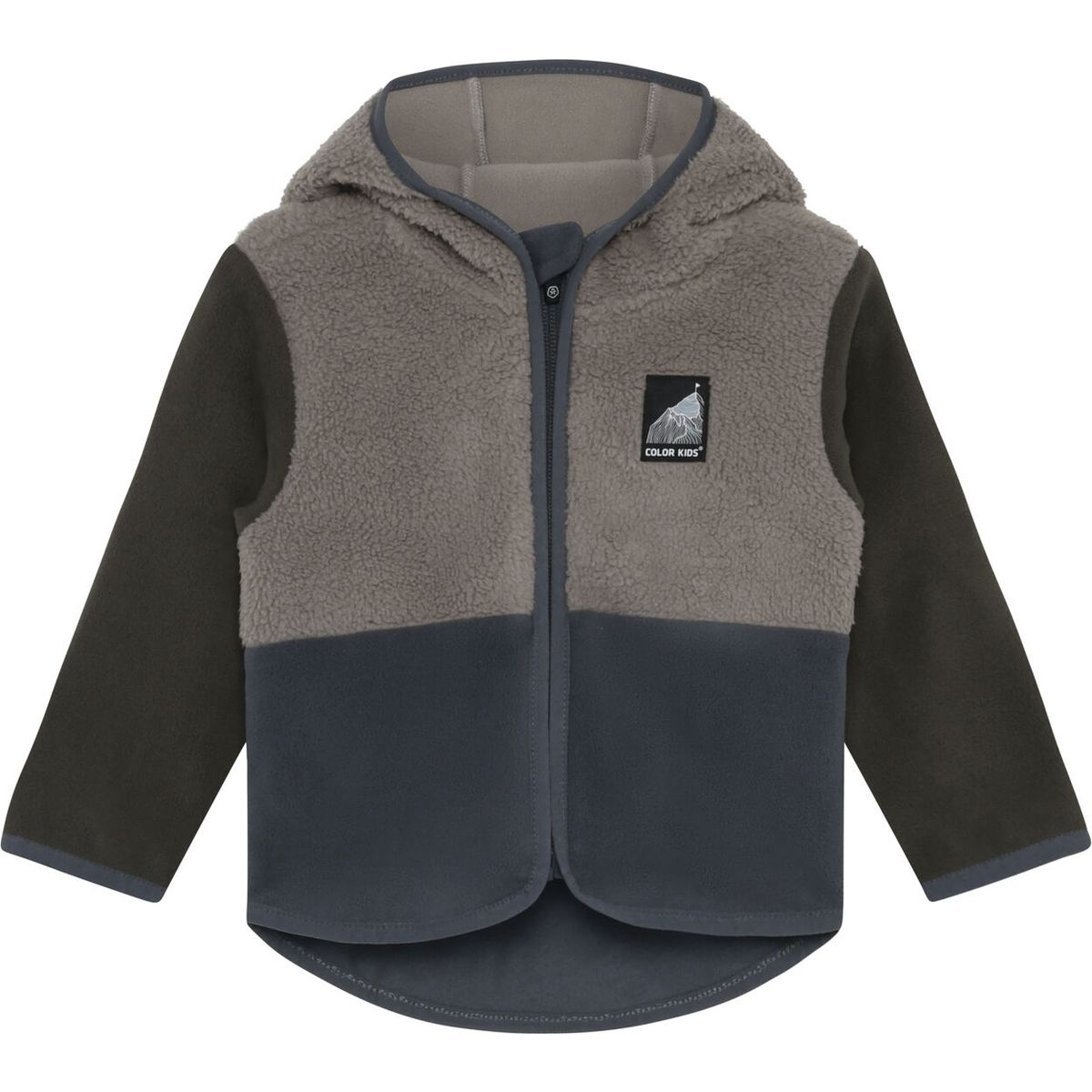 Color Kids Baby Teddy Fleece Jacket 742739 turbulence (1922) 80 742739-1922-80