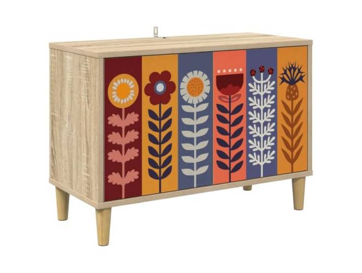 HFXHIJXQ TV-Schrank Essen Sonoma Holzwerkstoff 69x33x50 cm Kompakte Lowboard Anrichte mit 2 Türen für Wohnzimmer & Schlafzimmer. Robustes Holzwerkstoff-Design mit 10 cm Füßen.
