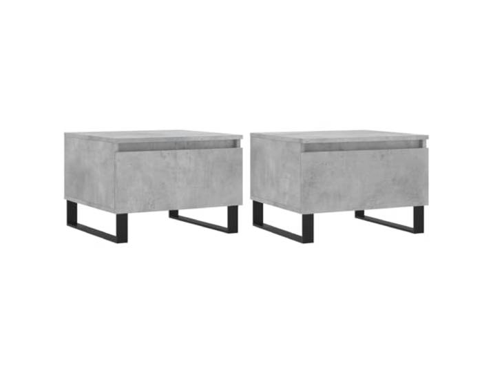 HKLGBVCR Beistelltisch, 2-teilig, Grau, Beton, 50 x 46 x 35 cm, Komposit