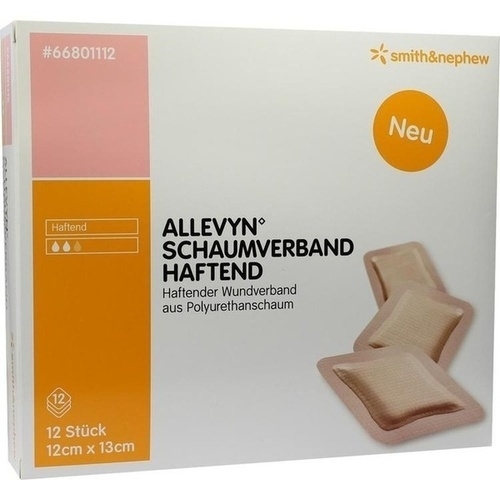 Smith & Nephew GmbH Allevyn Schaumverband 12x13 cm haftend 09686559