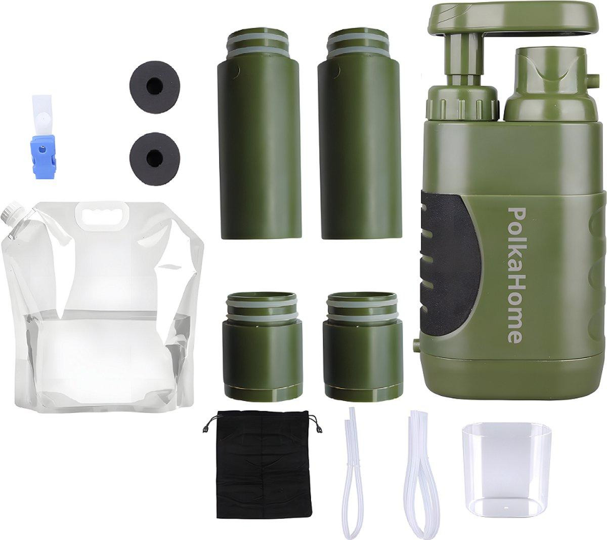 PolkaHome Waterfilter Survival Filter voor 15000L - Waterzuiveringsapparaat voor Outdoor en Survival