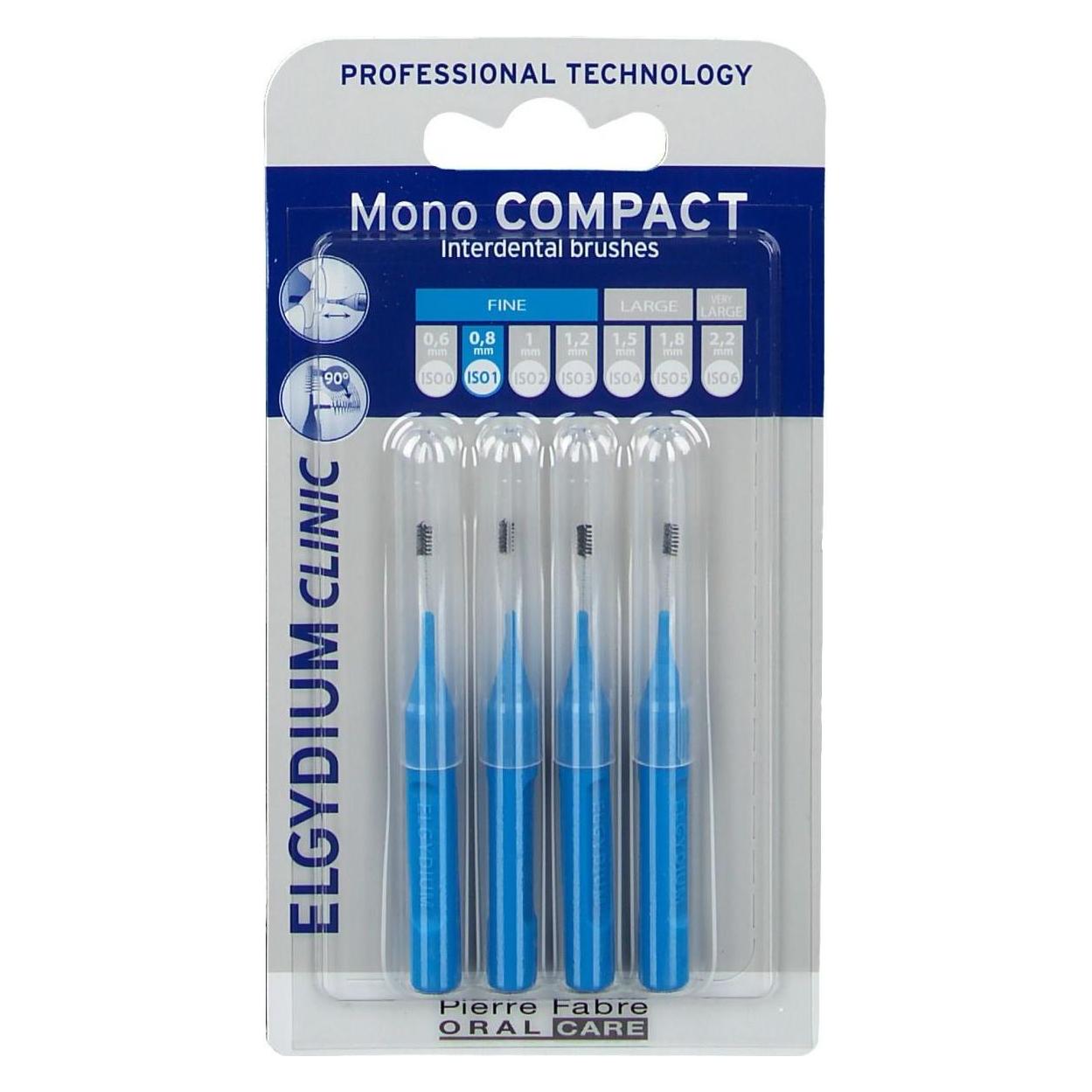 Pierre Fabre Clinic Mono Compact Blue Interdental Brushes (4x, 0.80 mm) (41939218)