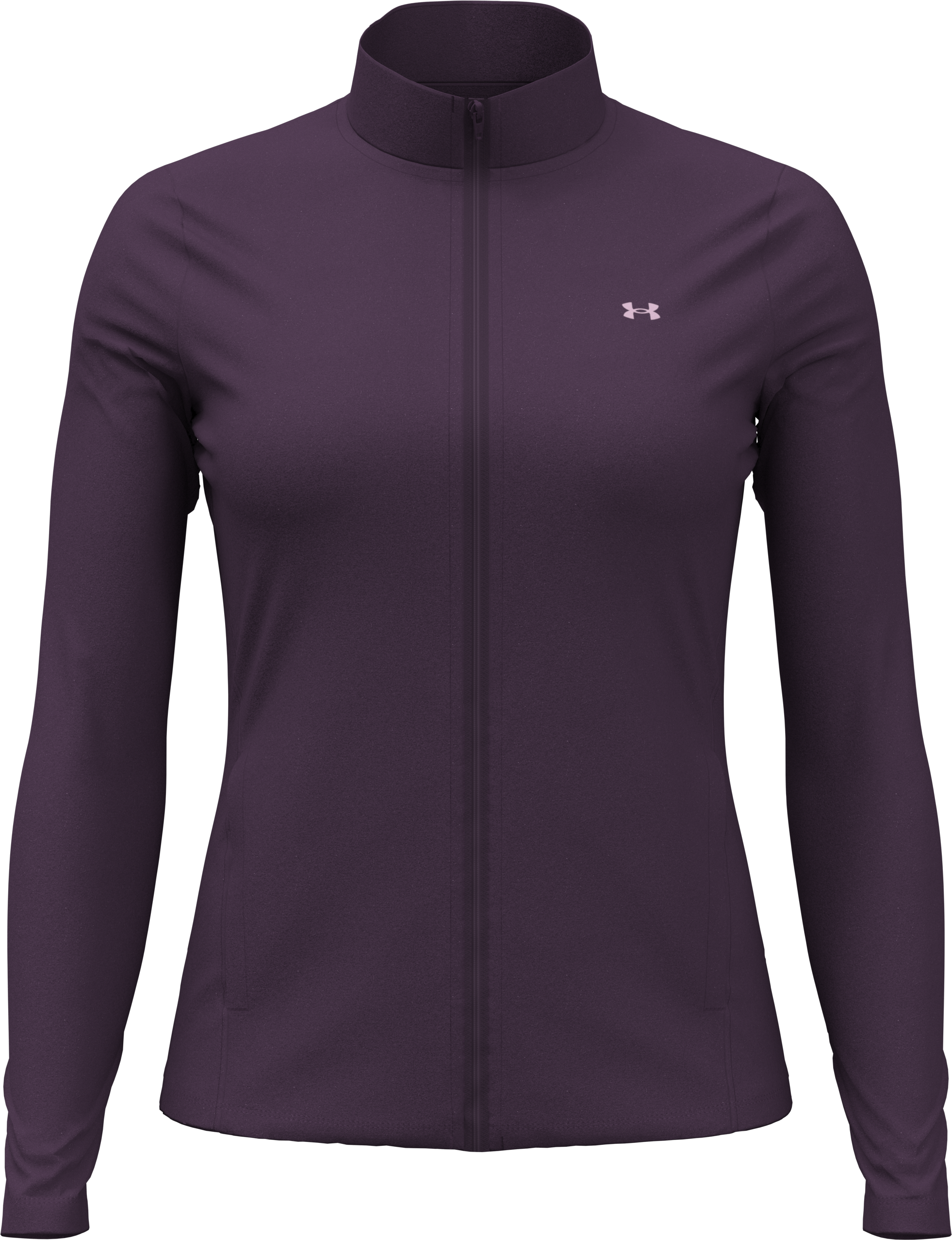 Trainingsjacke UNDER ARMOUR "MOTION FZ", Damen, Gr. L, lila echo, mauve pink, Obermaterial: 83% Polyester, 17% Elasthan, Jacken Trainingsjacke, für Fitness und Sportmode, mit klarer Linienführung lila echo, mauve pink L