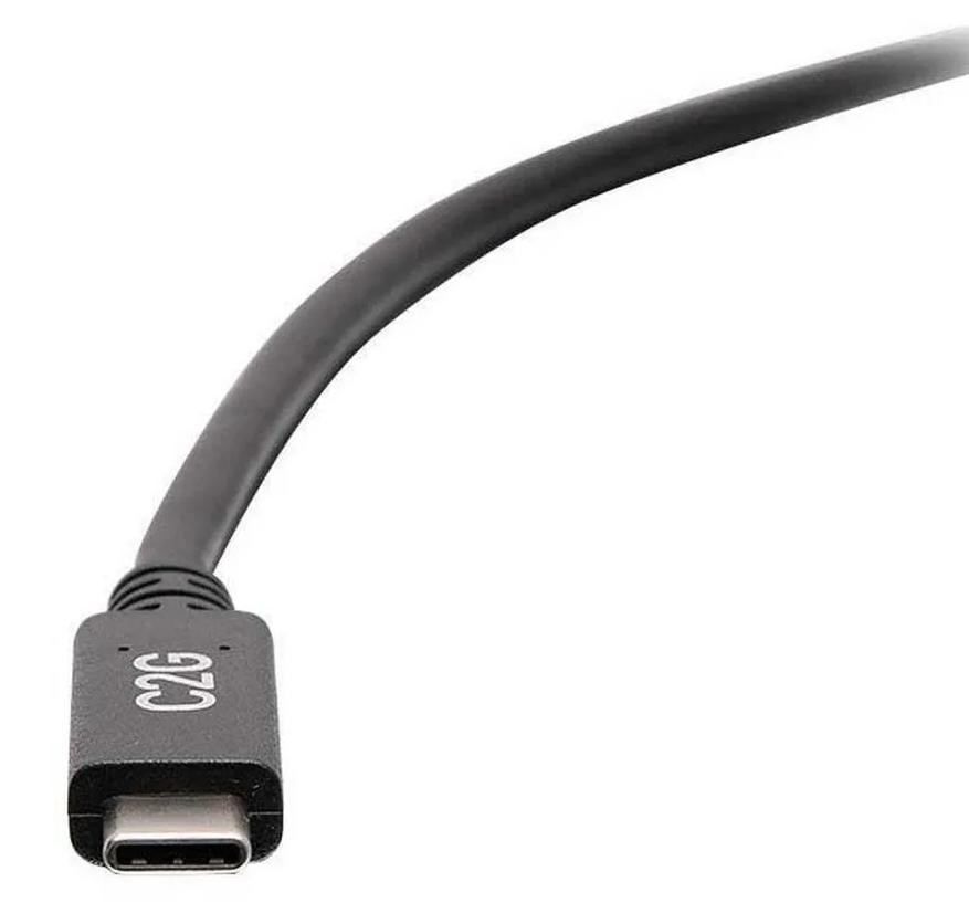 C2G USB-C naar USB-A SuperSpeed USB 5Gbps kabel, 15 cm, zwart