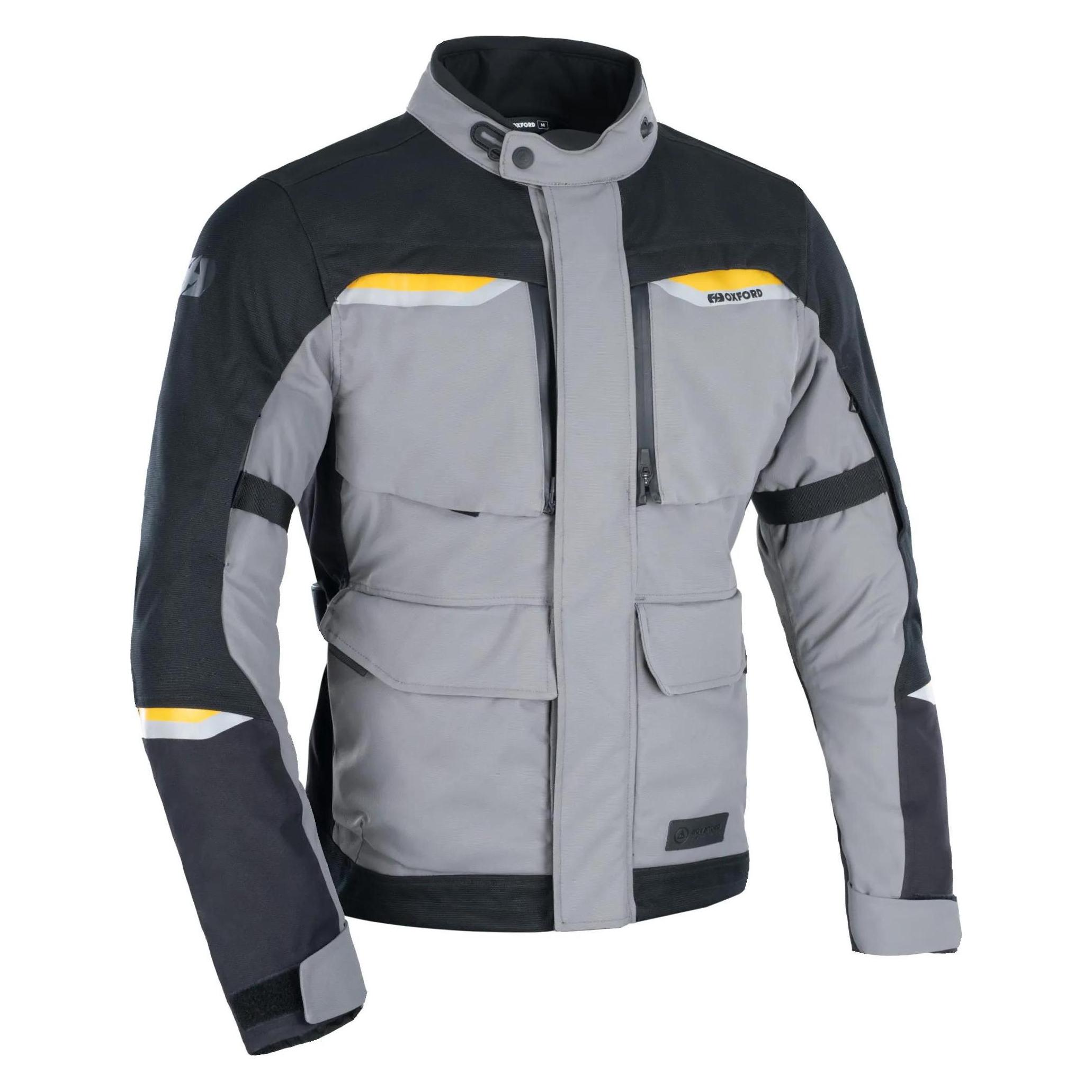 Oxford Herren Mondial 2.0 Dry2Dry Laminat Motorradjacke, schwarz/grau, XXL (Herren, XXL) (TM2211042XL)