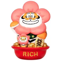 Funism I Am Not Fat Tiger Statue Alexander the Tiger Rich Flower 20 cm