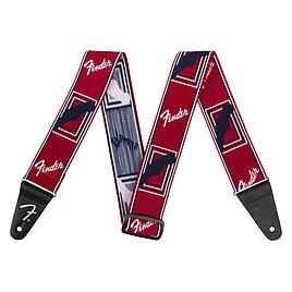 Fender Weighless 2 Mono Strap,Rd/Wh/Bl (46535189)