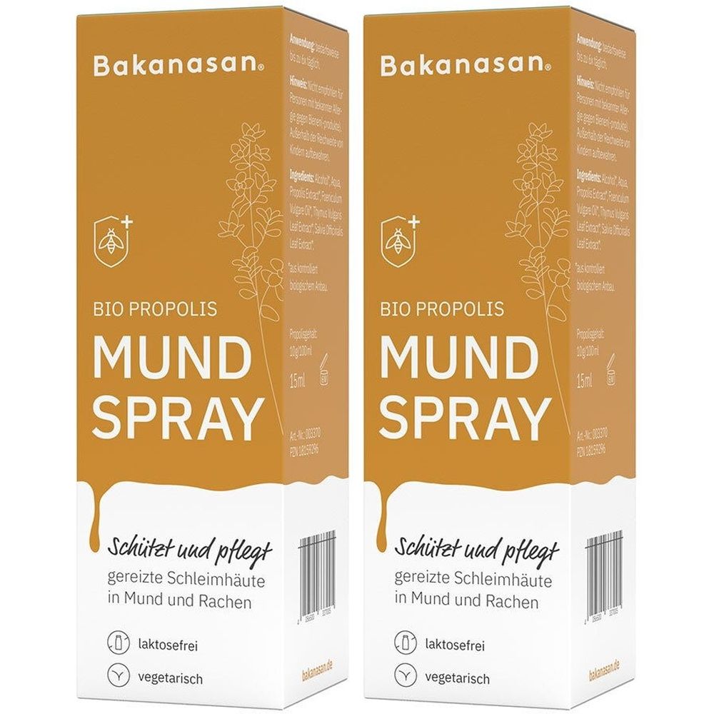 Bakanasan Bio Propolis Mundspray 2x 2x15 ml Spray