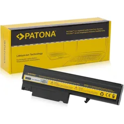 Patona 2043 (6 Zellen, 4400 mAh), Notebook Akku, Schwarz