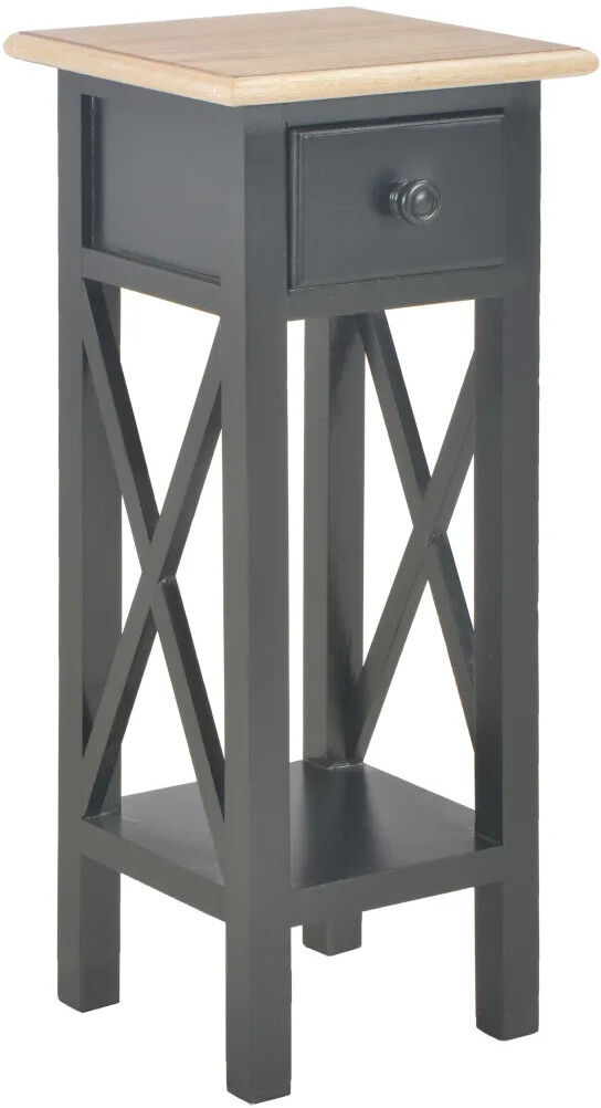 Fernleaf Luna Four Leg Square Side Table Black 65.5cm H X 27cm W X 27cm D