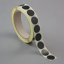 SPRINTIS Klebepunkte 13 mm, schwarz, 1000 Stück Markierungspunkte selbstklebend auf Rolle, Punkte Aufkleber aus Papier für Büro und Lager