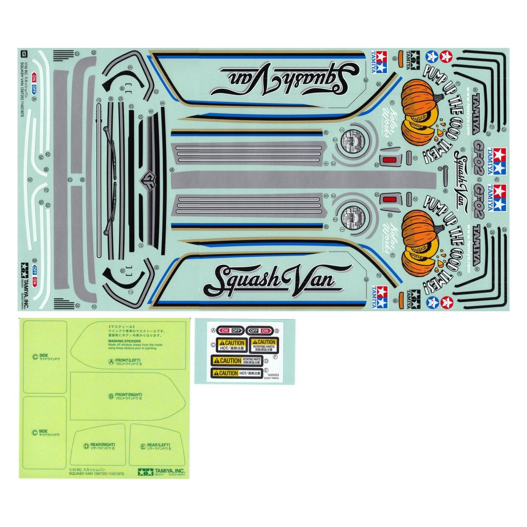 Tamiya Aufkleber Squash Van GF-02 (319490110)