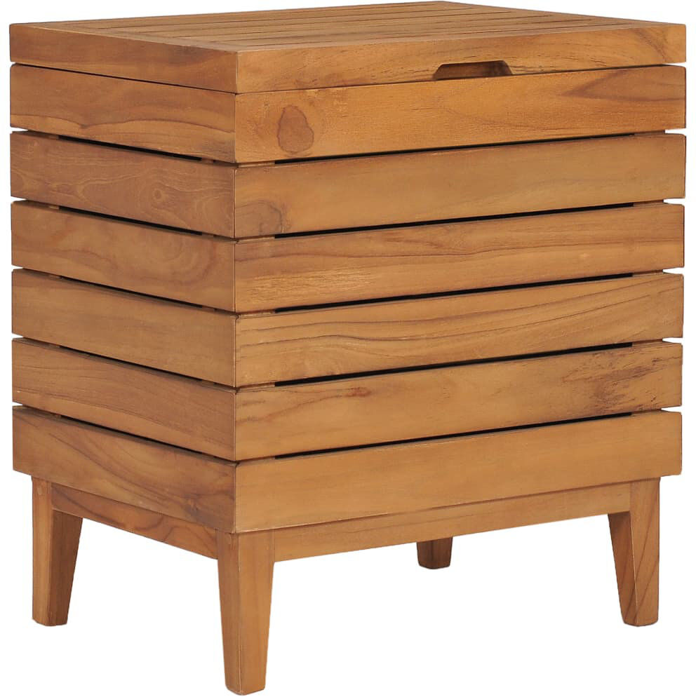 Union Rustic Wood Laundry Hamper Brown 45cm H X 45cm W X 30cm D