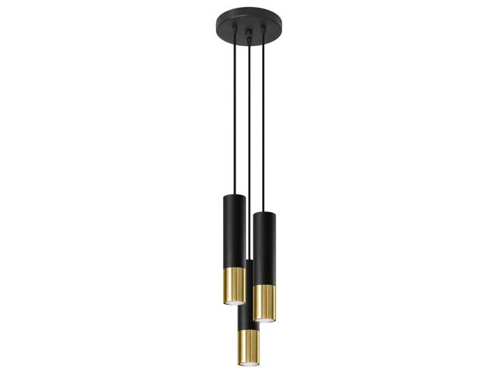 Suspension Acier Or/Noir GU10 3 Loopez