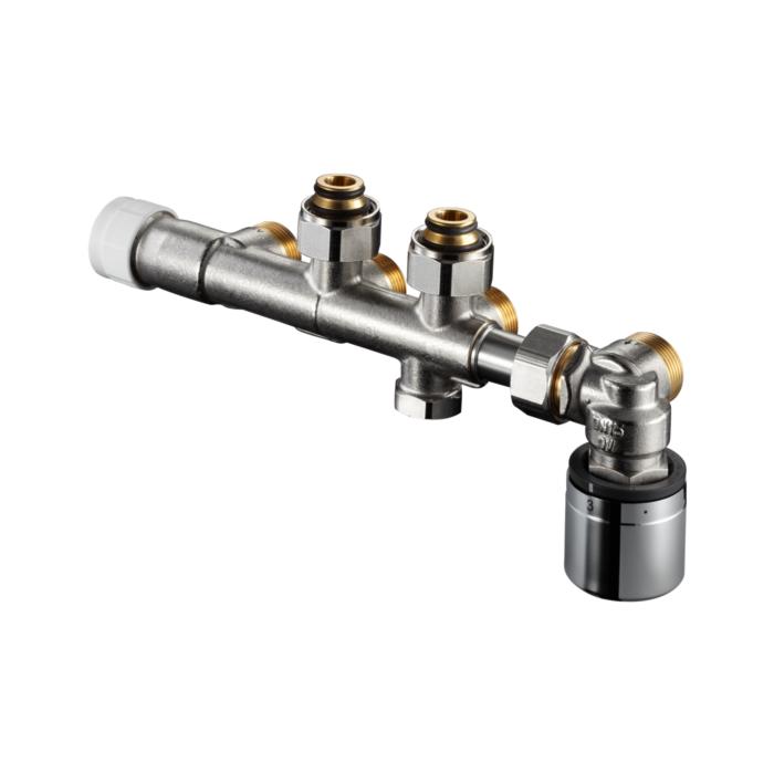 Oventrop Multiblock T-RTL Anschlussarmatur 1184016 G 3/4 ÜMxG 3/4 AG, Eckform