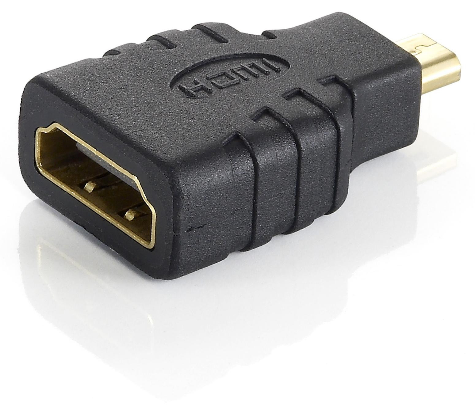 Equip Adapter microHDMI (Type D) naar HDMI (Type A), zwart