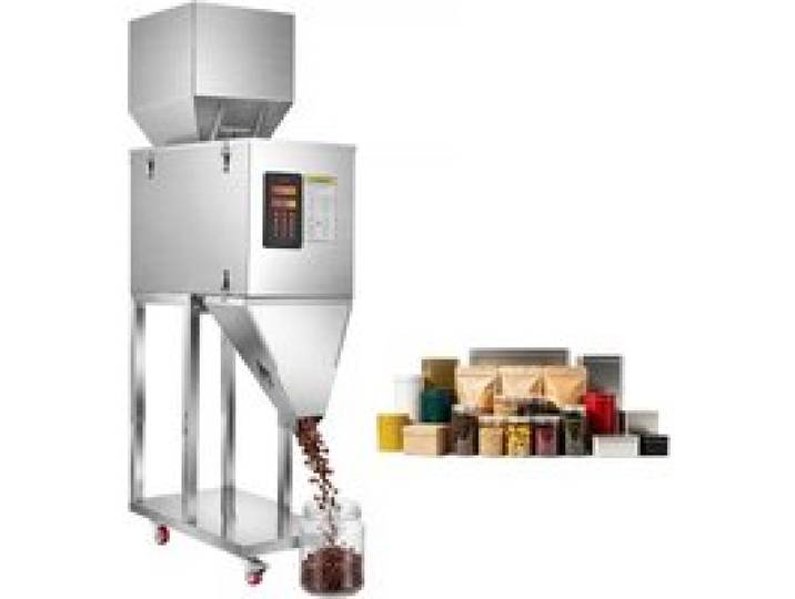 VEVOR Pulverabfüllmaschine Partikelspender Auto-Wiegefüllmaschine 20-5000g, Intelligentes Wiegen & Abfüllen, Edelstahlkonstruktion, Mit Fußpedal, Ideal für Nüsse Samen Tee Kaffeebohnen Getreide Gewürze