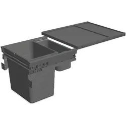 Ninka Abfalltrennsystem Set eins2fünf KB 450/NL 400 mm dunkelgrau, Abfalleimer, Grau