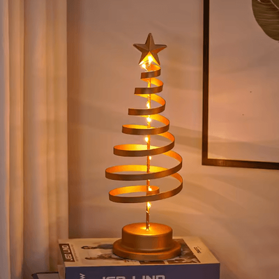 Inspire Picks Elegant Wrought Iron Christmas Tree Modern Desktop Holiday Decoration gold B