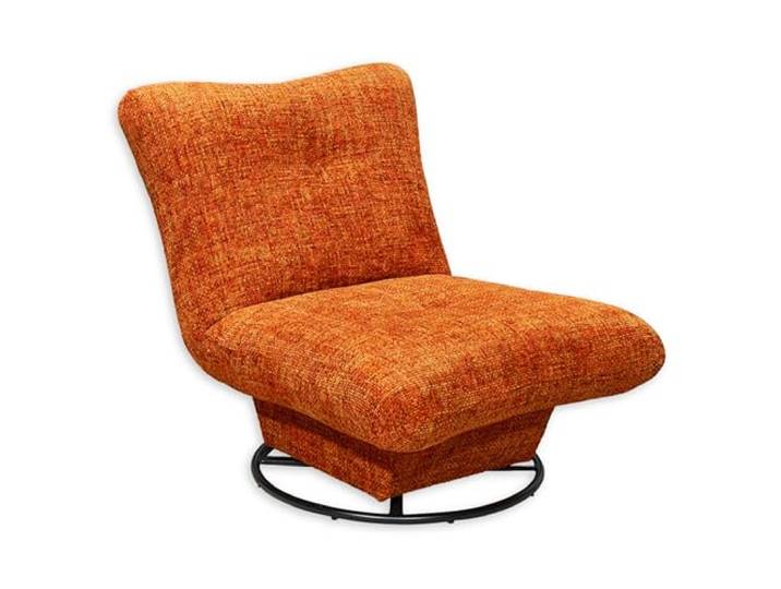 Sessel Maranello Wohnzimmer, Orange - Bequemer Fernsehsessel Relaxsessel drehbar - 96 x 75 x 93 cm (B/H/T)