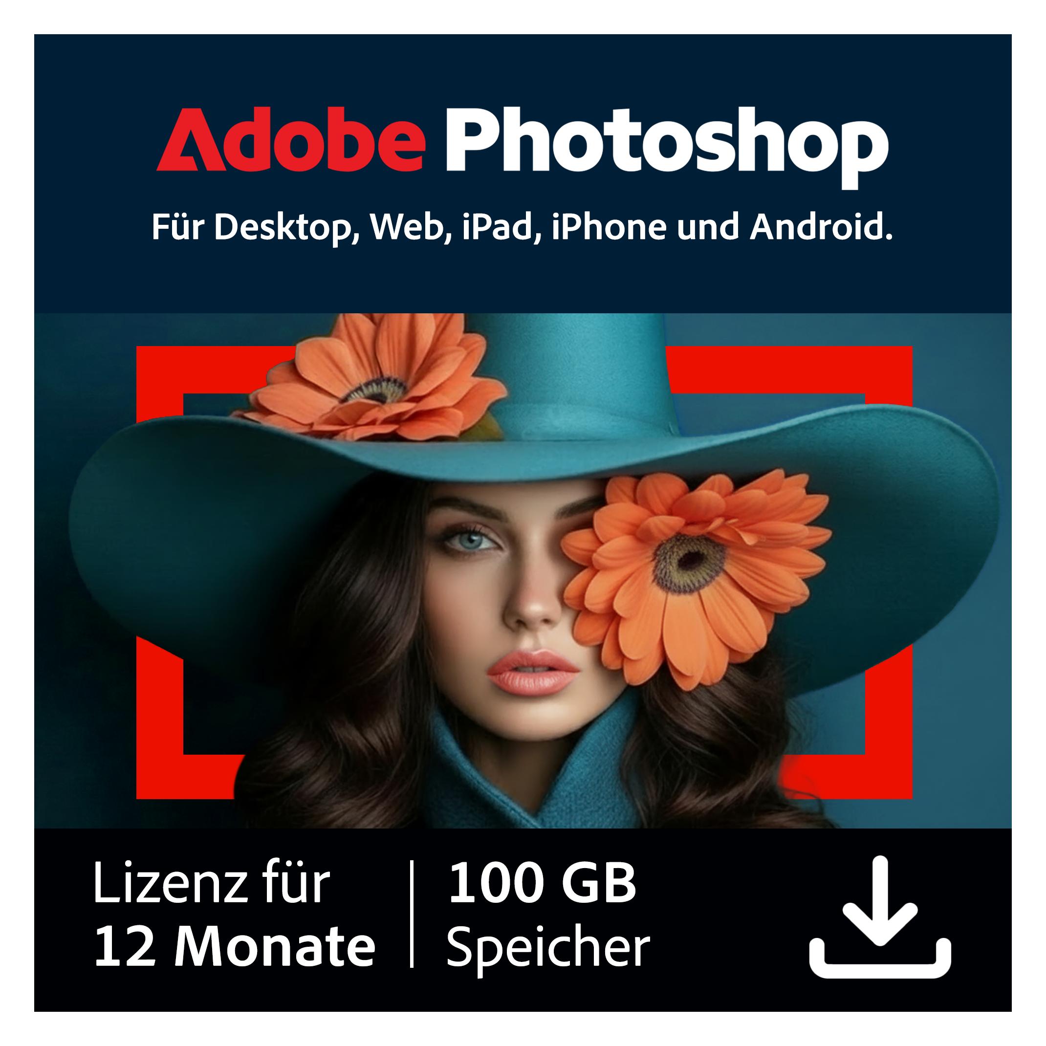 Adobe Photoshop | 1 Jahr | 100GB Cloudspeicher (1 User, 12 Monate) (30015748)
