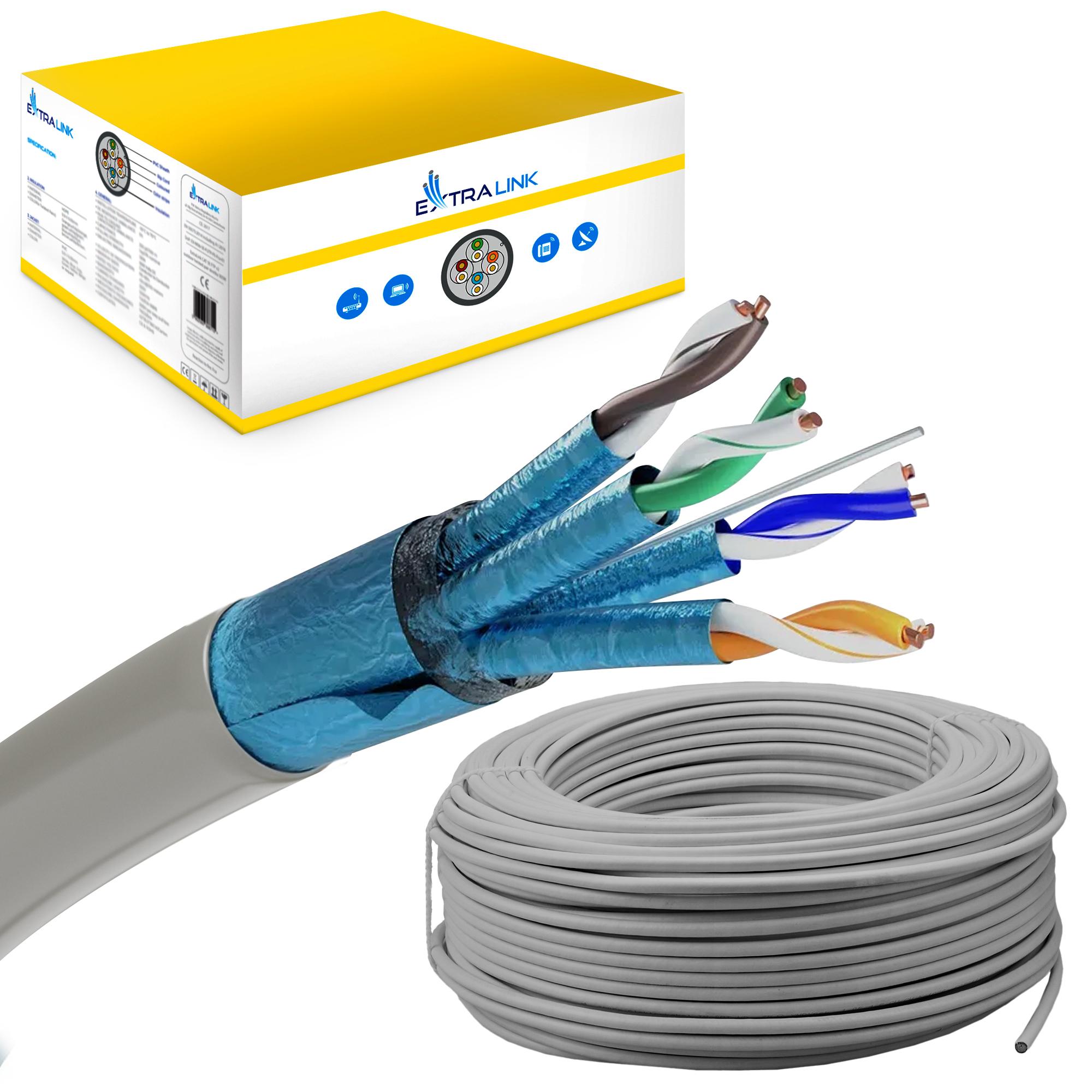 Extralink CAT6A F/FTP LSZH Netzwerkkabel 500m Ethernet Kabel