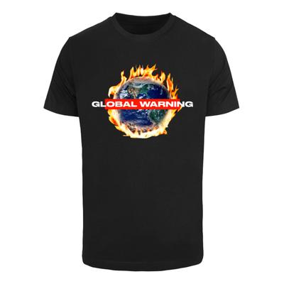T-Shirt MISTERTEE "MisterTee Global Warning Tee", Herren, Gr. S, schwarz, 100% Baumwolle, unifarben, normal, Rundhals, Shirts T-Shirt