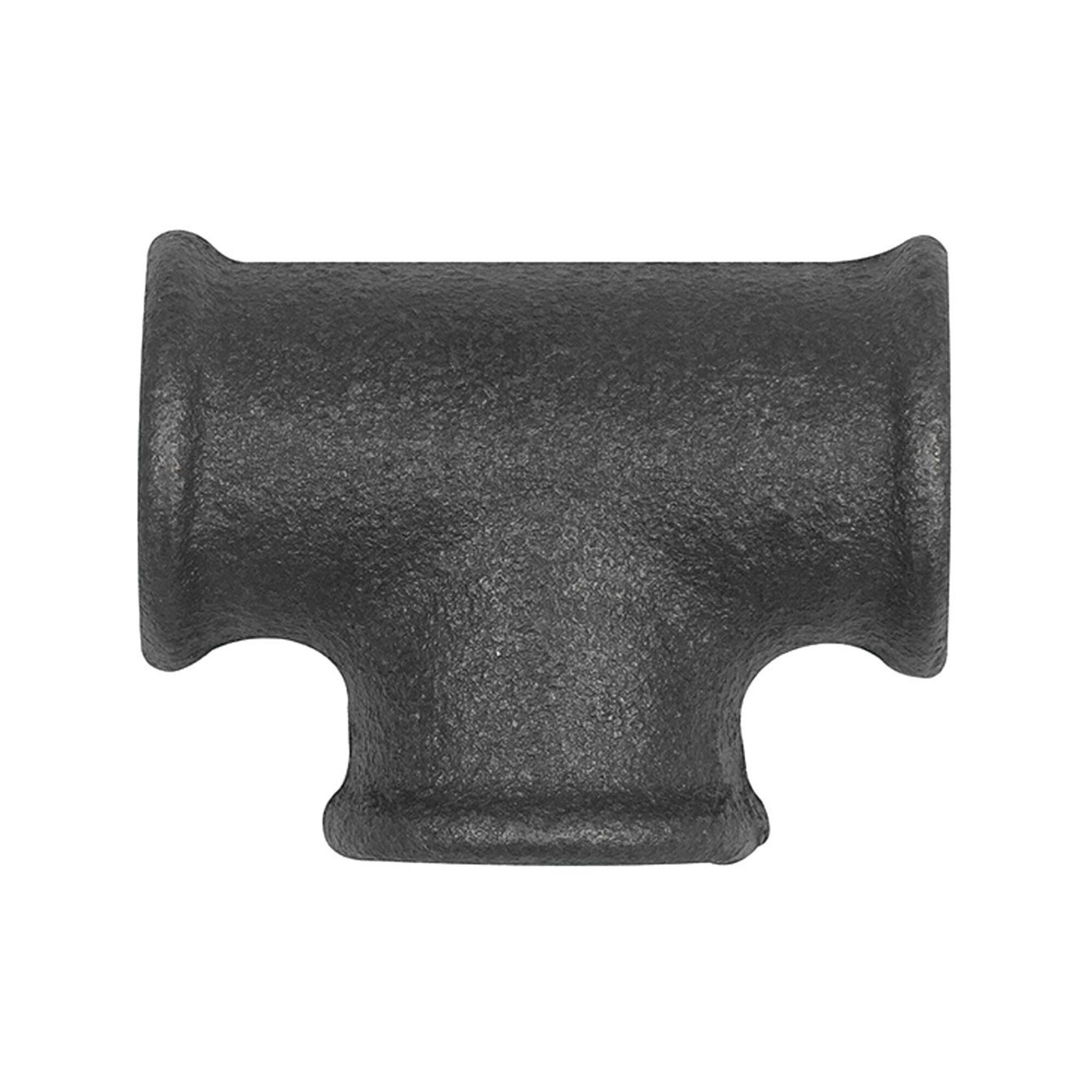 Riegler T-Stück 130, 3 x Rp 3/8 i., Temperguss schwarz (TFT 130-38-S)
