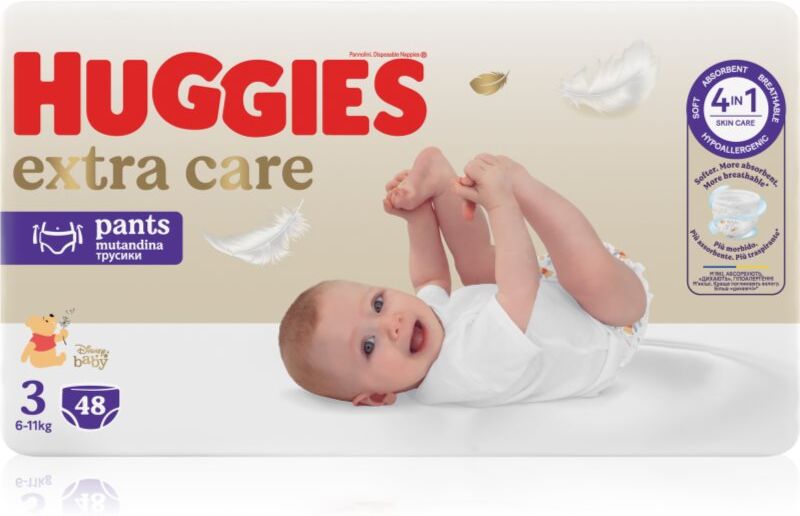 Huggies Extra Care Pants Size 3 Einweg-Windelhöschen 6 - 11 kg 48 St.