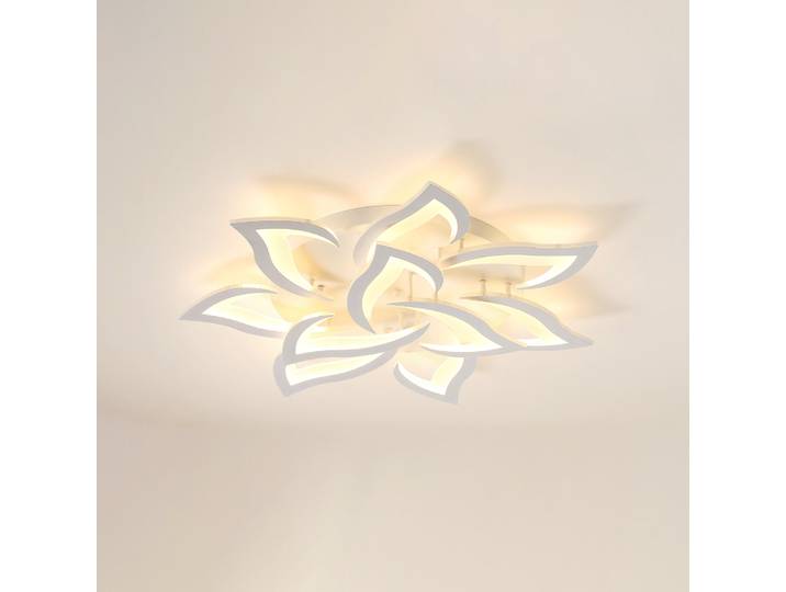 Plafonnier LED en forme de fleur blanche, 10 têtes, plafonnier moderne pour chambre à coucher, cuisine, chambre d'enfant, salon