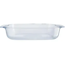 KHG Auflaufform mit Griffen 2 0 l   , transparent/klar , Glas , Maße (cm): B: 19,8 H: 6,2