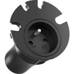 Bachmann 938.002 1fach Einbau-Steckdose versenkbar IP20 Schwarz