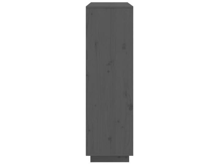 Buffet bas ZERONE - Gris - Bois massif - 110 cm - Salon