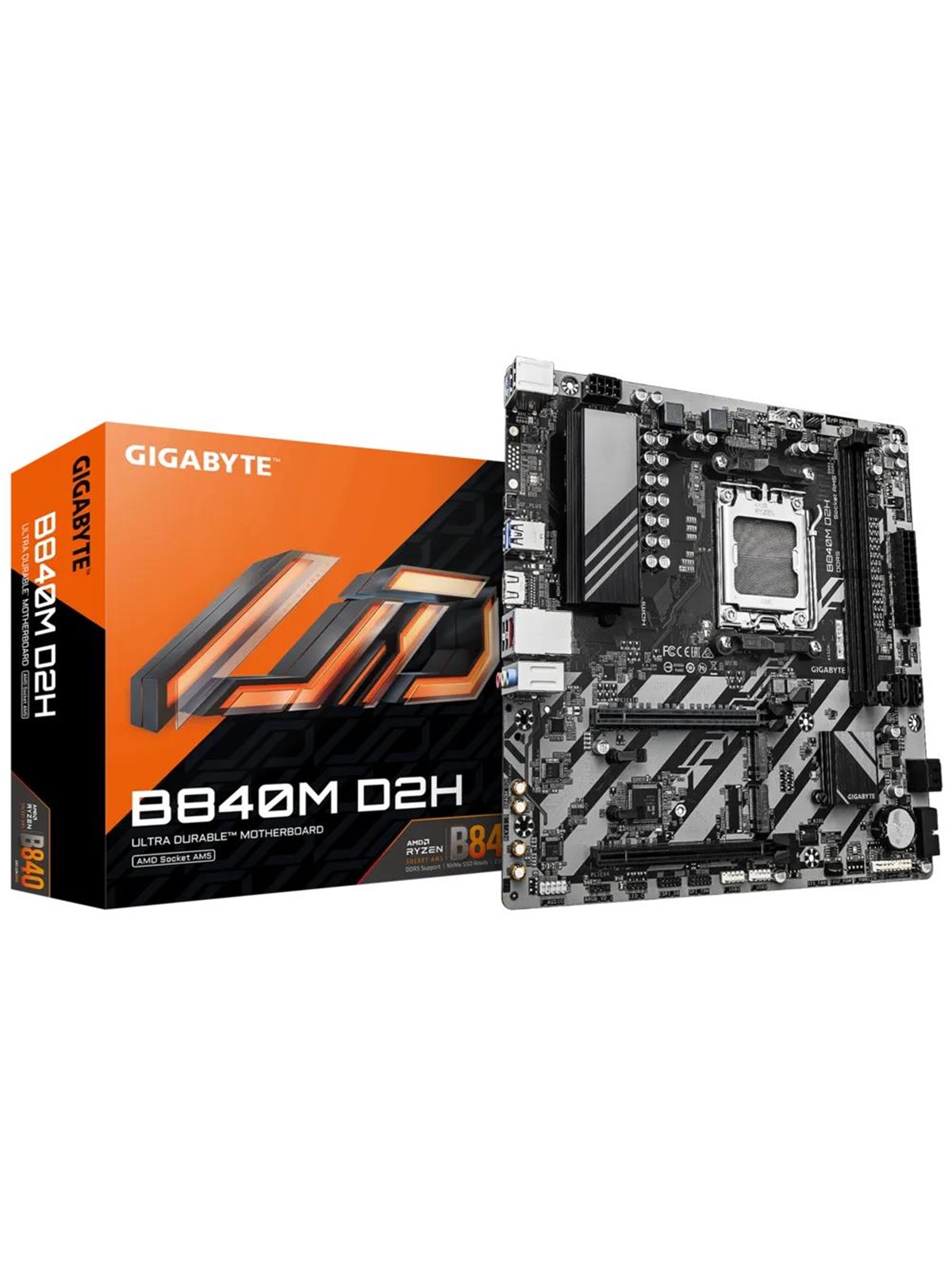 GIGABYTE B840M D2H Mainboard - AMD B840 - AMD AM5 - DDR5 RAM - Micro-ATX