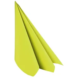 VEPATIM 50x Servietten Airlaid 40x40cm 1/4 -Falz stoffähnlich hochwertig gelbgrün