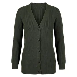 Long-Strickjacke BASLER grün, 40