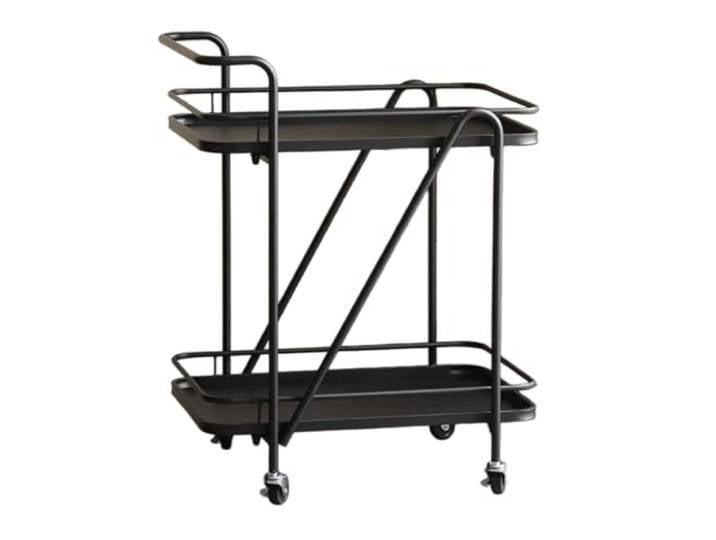 Xumh2024-3 Lagerung Servierwagen for Hotels und Restaurants, Getränke- Kuchen-Servierwagen for zu Hause(Schwarz)