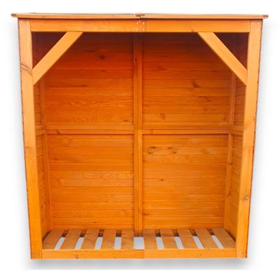 Kaminholzregal PROMADINO, braun, B:149cm H:165cm T:78cm, Holzwerkstoff, Kaminholzlager, Kaminholzregal