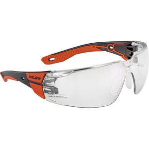 Bolle Schutzbrille Rush+ 2.0 RUSPSN11E, klar, Bügelbrille, Größe S, rot-schwarz