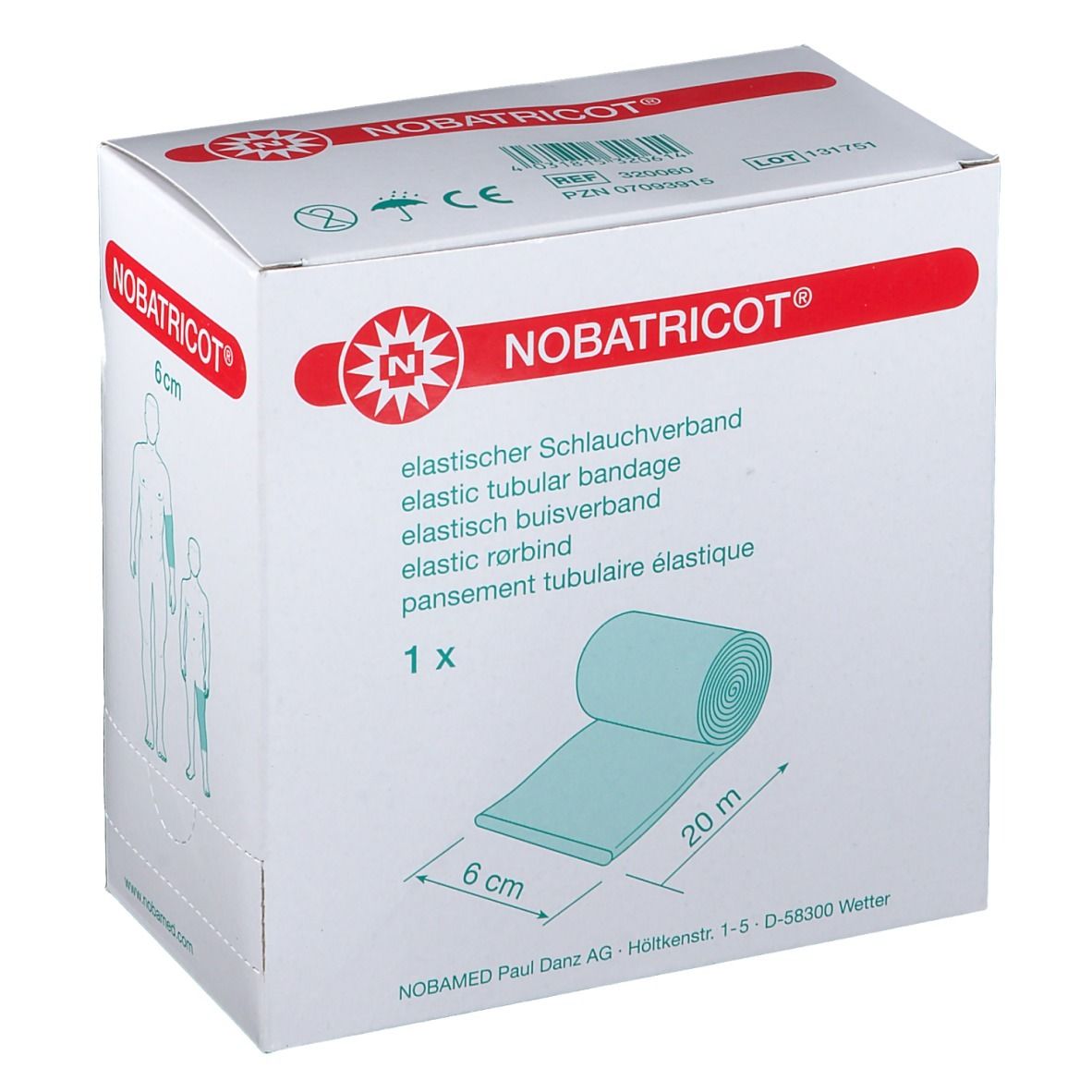 Nobatricot Schlauchverband 6 cmx20 m 1 St Verband