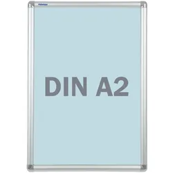 Franken, Prospektständer, Plakatrahmen DIN A2, 25 mm Rahmenprofil silbereloxierter Aluminium-Klapprahmen, Kunststoffecken (A2)