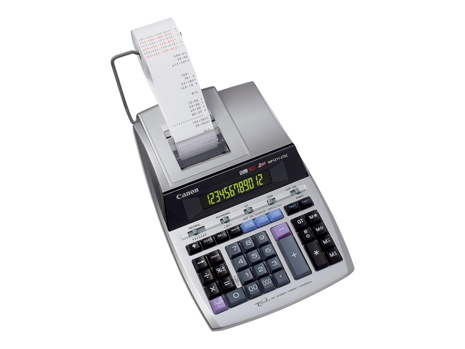 Canon MP1211-LTSC-es Druckender Rechner 12 Stellen zweifarbiger Druck und Display 2496B001