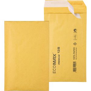 BNT Polsterversandtaschen Typ B, für Format A6, 120x215mm Innenmaß, braun, haftklebend, 200 Stück