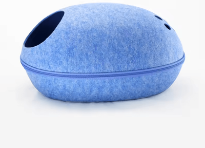 Inspire Curations CozyNest Breathable Cat House Bed blue 47.5x38x26cm