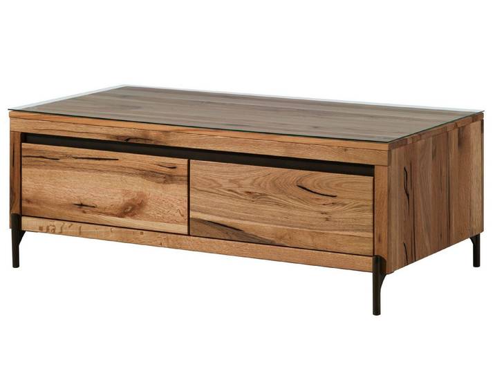 Massivmoebel24 Couchtisch MONTREUX Wildeiche / Zerreiche Massivholz natur (Massivholz montiert 51 kg MONTREUX #120), Wildeiche / Zerreiche 120x63 cm natur geölt