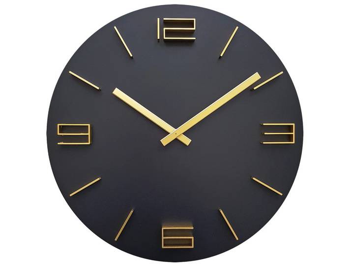 Wanduhr Gera Schwarz/Gold