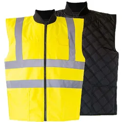 Korntex Unisex Wende Bodywarmer Warnschutz-Weste KXTABW signal yellow 3XL
