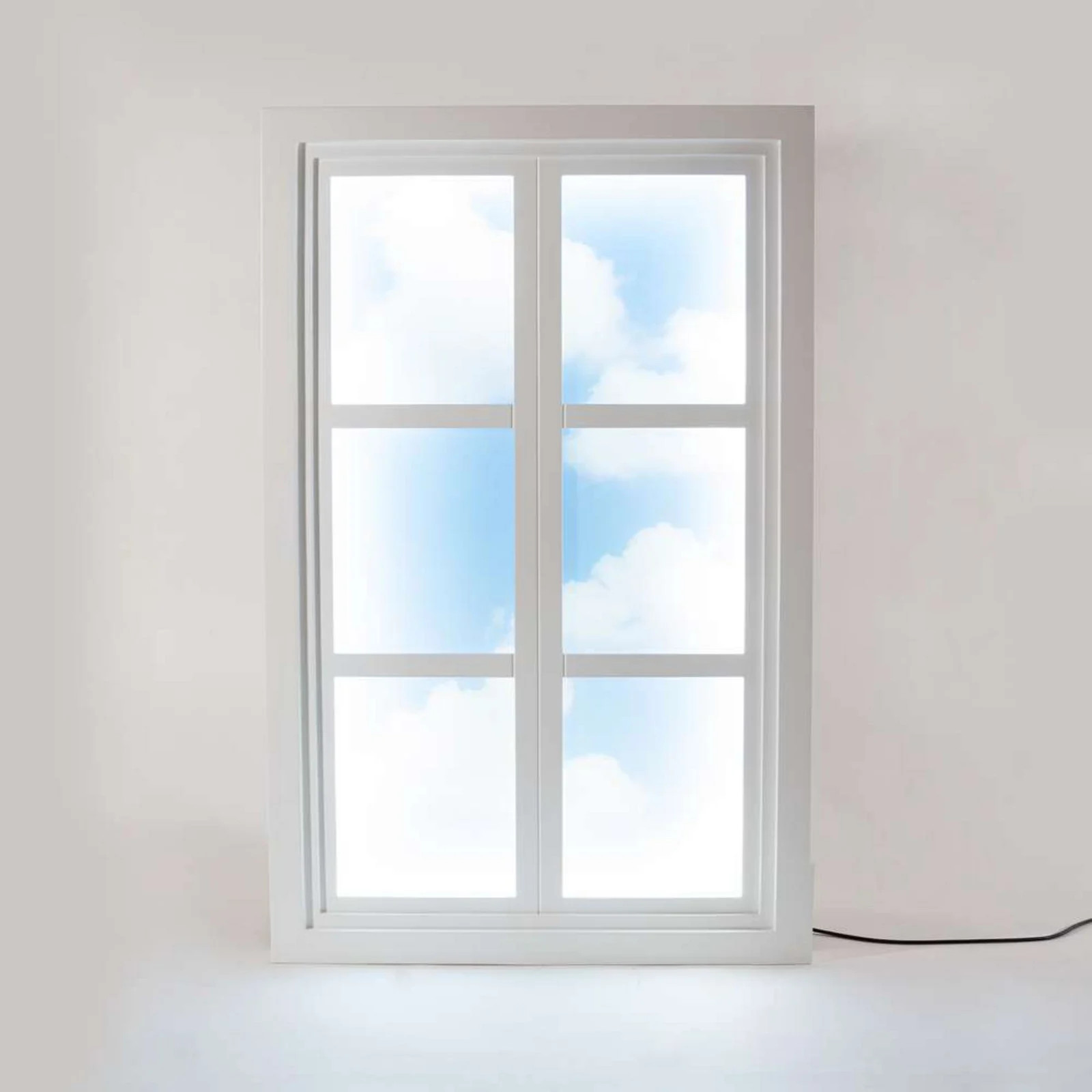 Seletti Window Wandlamp of Vloerlamp - Wit/Lichtblauw - Kunststof